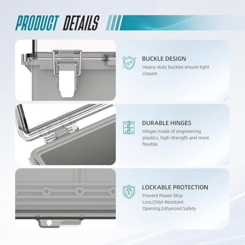 Boîte électrique imperméable IP66 extérieur 9x5x4,3 pouces pour rallonge - 5