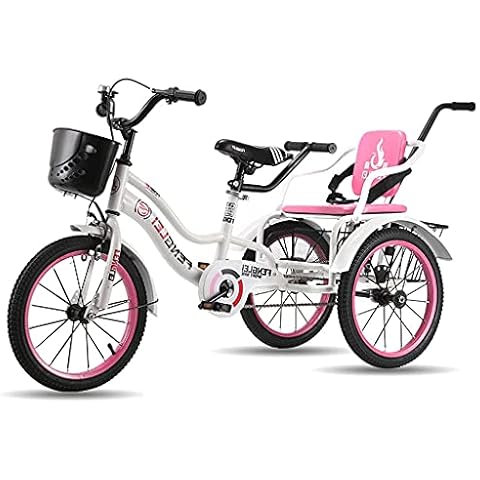 OHHG Three Wheel Bike With Shopping Basket Trike Bike Bicycle 16inch 3-Wheel Bicycle For Shopping Picnic Outdoor Sports Men Women Cover
