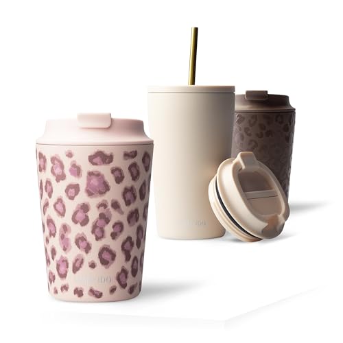 MAMEIDO Mug Isotherme 350 ml, Thermo Café étanche en acier inoxydable, Tasse Isotherme sans BPA, Mug Isotherme Cafe (Dusty Glam)