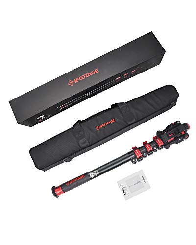 Ifootage Camera Monopod Professional 71" Aluminum Telescoping Video Monopods With Tripod Stand Compatible For Dslr Cameras And Camcorders, Cobra 2 Monopod A180-Ii #TOP7