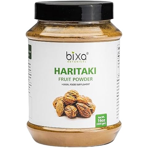 bixa BOTANICAL Haritaki Powder | Terminalia Chebula | 1 Pound / 16 OZ | Natural Bowel Cleansing | Ayurvedic Herbal Supplement | Gluten Free, Non-GMO, Steam Treated, Vegan, 100% Pure. Cover