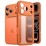 JETech Matte Case for iPhone 17 Pro 6.3-Inch, Shockproof Military Grade Drop Protection, Full Camera Lens Protection, Frosted Translucent Back Minimalist Phone Cover (Orange)