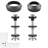 SATUY 2 Pcs Universal Toilet Tank to Bowl Gaskets Kit, Stainless Steel Toilet Tank Bolts & 2 Kind Gasket, Fits 2-Inch and 3-Inch Seals for Toilets Mounting Repair and Flush Valve Opening