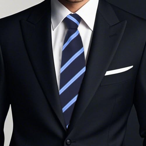 Image of Mens Tie Pre-tied Adjustable Men's Neckties, Zipper Ties for Men Accessories Business Wedding Party