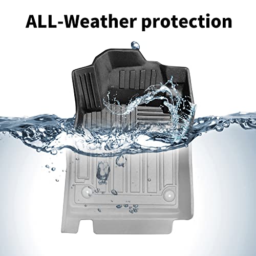 Yonugli Floor Mats 2 Row And Trunk Cargo Liner Set Black Compatible For 2018-2022 2023 Nissan Kicks All Weather Rubber Protection Mat #TOP3