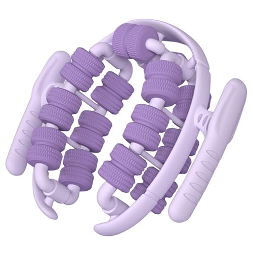 Masajeador Anticelulitis con Ruedas, Masajeador Manual Anticelulítico, Masaje Ayuda Para la Eliminación de Celulitis y Liquidos, Ideal Para Piernas, Gluteos, Brazos y Abdomen, Morado