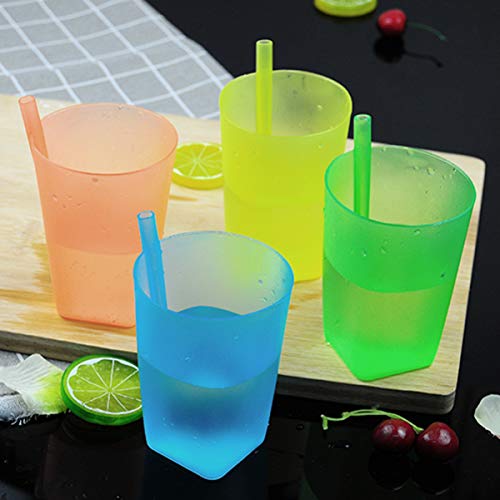 MILISTEN 4 Pcs Crianças Copos de Sippy Com Palha Embutida Copos de Plástico Crianças Copos de Crianç