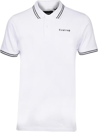 Firetrap Mens Polo Shirt Cotton Short Sleeve Tip Collar Tshirt