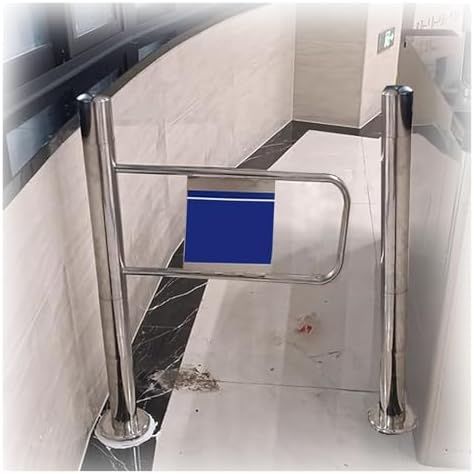 Spring-Loaded Self-Closing Safety Swing Gate - Wide One-Way Pedestrian Door for Hallway Entrance, Push in Only, Ideal for Home & Child Safety, Durable Design