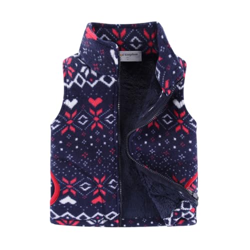 Image of Mud Kingdom Boys Girls Polar Fleece Vest Winter Thick Warm Outerwear Funny Cartoon