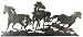 Young's Laser Cut Triple Horse Metal Wall Art, 27.5-Inch
