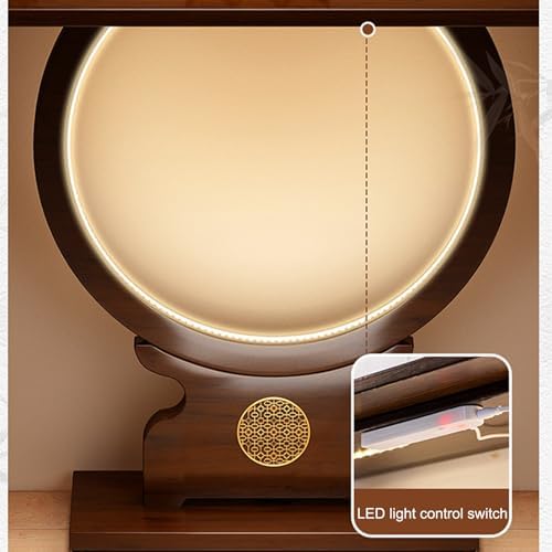Buddha Altar Table for Meditation, Prayer Corner Furniture, Display Stand for Buddha Statues, 39.4"x11" Pedestal for Living Rooms, Shrines & Temples