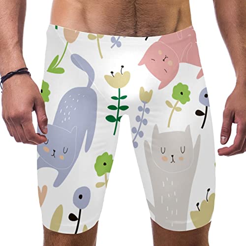 Bañador de hombre de secado rápido HUI JIN SHOP Cat Close Eyes para playa