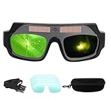 Industrielle Schweißbrille – Lichtbogen-Augenschutz, Sicherheitslinsenmaske, verstellbarer Riemen, Hitzeschildrahmen, blendfreie Schweißbrille | Augenschutzausrüstung für die Metallfertigung, die für