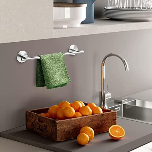 Towel Bar For Bathroom,17 Inch Towel Holder Adhesive Towel Bar Sus304 Stainless Steel Towel Racks Wall Mounted Hand Towel Bar Holder For Bathroom, Kitchen, Cabinet, No Drill Brushed Finish #TOP2