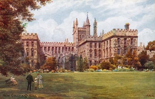 Tableaux Nouveau Collège d'Oxford poster d'art vintage par Alfred Robert Quinton 60x90cm