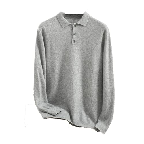 Men's Long Sleeve Cashmere Knitted Pullover Solid Color Sweater Casual Business Top