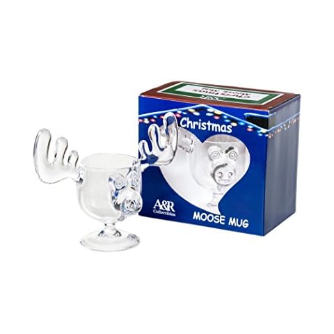 A&R Collectibles Christmas Eggnog Moose Mug Single Mug - Acrylic Safer Than Glass 8 oz. Cover