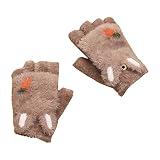 Winter-Heizhandschuhe USB-Handschuhe -Halbfinger-weibliche tragbare Power-Computer-Elektro-Heizhandschuhe Flip-Handschuhe Handschuhe für Frauen, Männer, Mädchen, Jungen Wickel Heizstrahler (BW1, A)