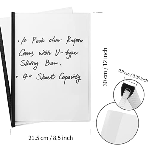 Joersh JS042 10Pcs Clear Report Covers With Sliding Bar thumb #1