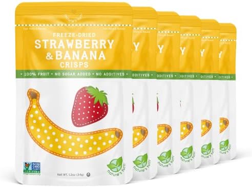 Nature's Turn Freeze-Dried Fruit Crisps; Strawberry & Banana, 6 Bags 1.2oz