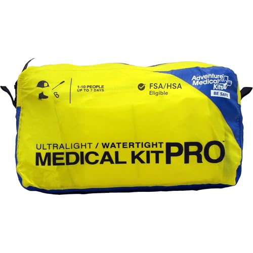 Adventure Medical Kits Ultralight & Watertight Medical Kit Pro - Emergency First Aid Kit with Laerdal CPR Mask Irrigation Syringe Wound Closure Strips & More
