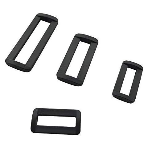 Rectangle Plastic Dee Ring D Webbing Belt Ribbon Buckle PETMALL 50 Pcs Size 3/4", 1", 1 1/4",1 1/2", 2" (50mm) ET440 Cover