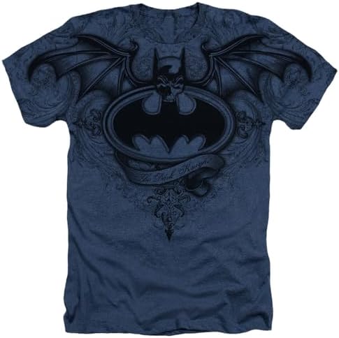 Popfunk Batman Winged Skull Logo All Over T-Shirt Navy Heather