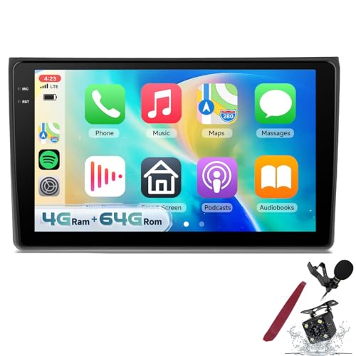 Estéreo Android 4G para Audi A4, S4, RS4 (2002 2008), Pantalla táctil de 9