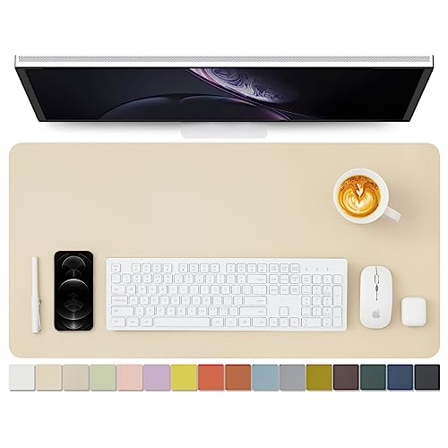 Tapete de cuero para escritorio, tapete antideslizante de poliuretano para oficina y hogar, organización de escritorio y accesorios, ideal para alfombrilla grande de mouse y alfombrillas de escritorio