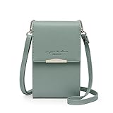 Katech Handtasche Damen Kleine, Multifunktionale Handytasche Citytasche Schultertasche mit Vielen Fächern und Kartenfächer, Crossbody Tasche für Damen (Graublau)