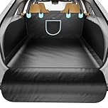 Tapizado SUV Cargo Liner for Dogs with PU Leather, Waterproof Pet Trunk Cover with Higher Side Panels, Dog Seat Mat for SUVs Vans with Bumper Protection, Non-Slip, Large Size,