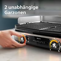 Philips Tischgrill 5000, Schwarz, 5 Temperaturstufen – Ansicht 4