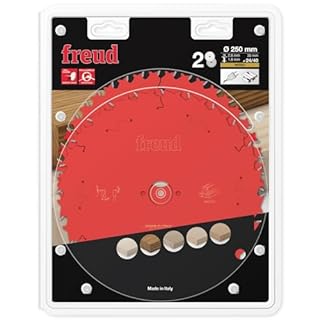 Freud - Set di 2 Lame per sega circolare da banco portatile per legno, Diametro D=250 mm, Foro d=30 mm, 24 e 40 denti ATB in Metallo Duro HW TiCo, spessore di taglio 2.8 mm - FR23S001T - F03FS09894