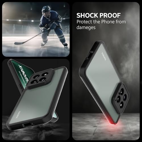 Image of KAPAVER Hybrid Series Back Cover Case Compatible with Xiaomi 14 (PC+TPU) (Black)