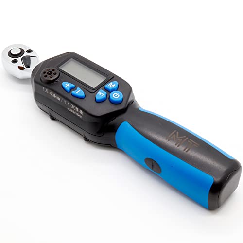 Professional Digital Torque Wrench 1/4" Set - Strong Alloy Steel, Easy Push Button, Reversible Directions, Quick Release, 72 Teeth Ratchet, Tolerance ±2 Percent. For Car, Motorcycle, Bike #TOP2