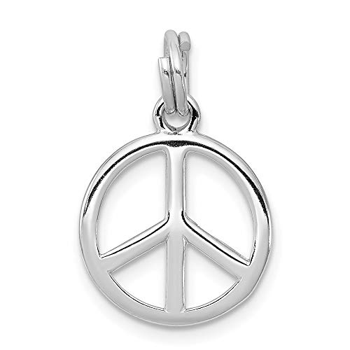 925 Sterling Silver Peace Sign Pendant Charm Necklace Fine Jewelry For Women Gifts For Her