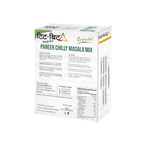 Image of Tit-Bit Paneer Chilli Masala Pack of 5 (250g) No Onion No Garlic - Restaurant Taste at Home - Quick & Easy Cook in Minutes - Paneer Chilli Masala Mix