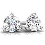 Valentine Day Jewelry 1/4 Ctw 10K White Gold Lab Grown Diamond Martini Stud Earrings