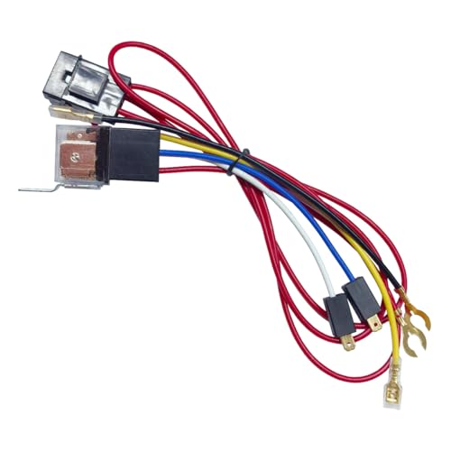 DUSCOKE 12V 80A Car Single Horn Wiring Harness Relay Kit, 4 Pin SPST Vehicle Modification Blast Tone Air Horns Wiring Harness Relay for Car Truck Motorcycle (Single Horn)