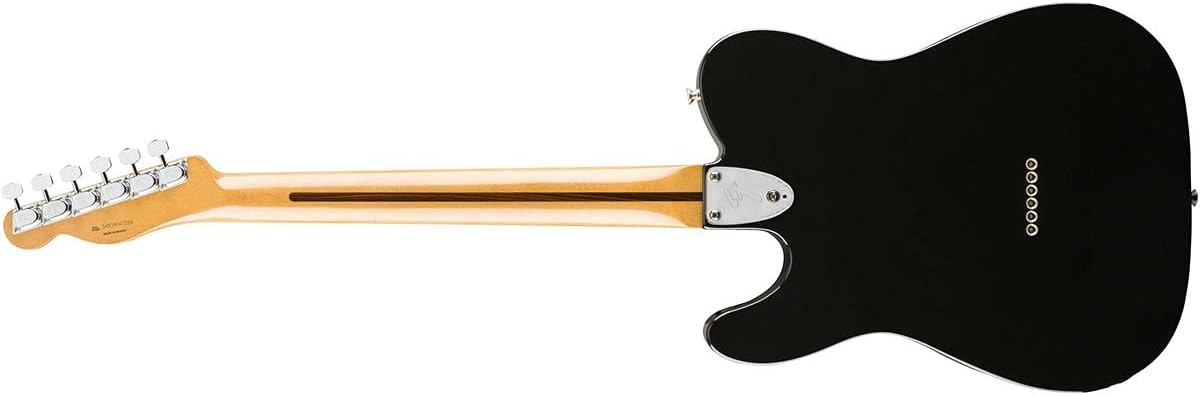 Fender Vintera 70s Custom Telecaster Electric Guitar, with 2-Year Warranty, Black, Maple Fingerboard