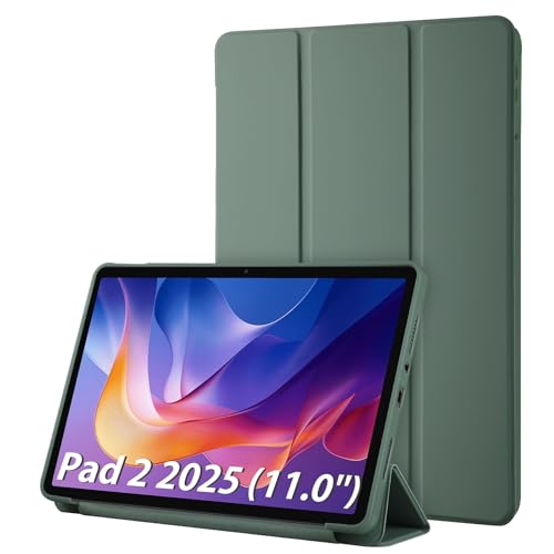 Simpeak Hülle Kompatibel mit Xiaomi Redmi Pad 2 2025 11 Zoll Ultra Dünn mit Standfunktion Schutzhülle Kompatibel für Redmi Pad 2 Taschen Case Dunkelgrün