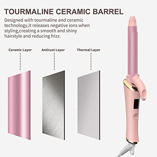 1 Inch Curling Iron, 25Mm Hair Curler Iron ,Ceramic Tourmaline Curl Wand Barrel With Digital Adujustable Temperature , Heats Up Quickly For Long And Short Hair #TOP2