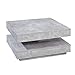 Produktbild trendteam smart living Wohnzimmer Couchtisch Wohnzimmertisch Universal, 70 x 35 x 70 cm in Betonoptik mit drehbarer Tischplatte
