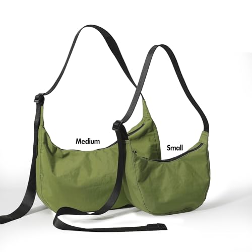 Image of Medium Nylon Crossbody Crescent Bag: Slouchy Style Shoulder Casual with Adjustable Strap