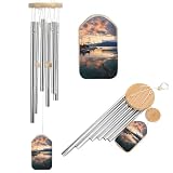 20.5 in Evening in Vancouver Memorial Wind Chime for Loss of Loved One Pet Weather-Resistant Aluminum Outdoor Windchimes Deep Tone Tuned Garden Decor for Patio Porch Backyard Sympathy Gift