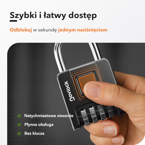 Kłódka szyfrowa – Wodoodporna, wytrzymała i przenośna – Pałąk 7 mm – Do bram, ogrodzeń, szafek, schowków i szaf narzędziowych – 4 sztuki, czarne