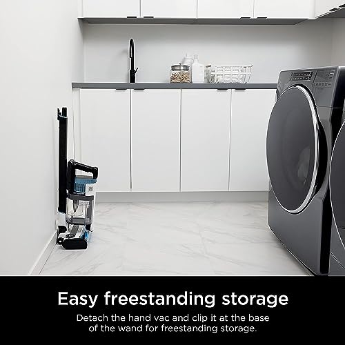Image of Shark IZ562H Pro Cordless Vacuum with Clean Sense IQ & Odor Neutralizer, PowerFins Plus Brushroll, Includes Duster Crevice & Pet Tool, Up to 40 Minute Runtime, Light Blue, Without MultiFLEX (Renewed)
