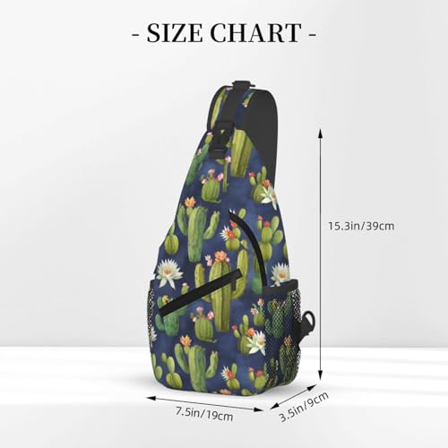 Mochila bandolera watercolour cactus para viaje y senderismo miniatura 3