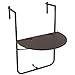 Produktbild Outsunny Balkonhängetisch Hängetisch halbrund klappbar Rattan-Optik höhenverstellbar Balkon Braun 60 x 39 x 7383,5cm